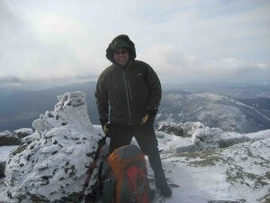 Jeff atop a wintery peak